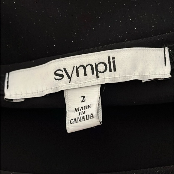 Sympli Side Twist Black Sparkle Fitted Dress - Picture 15 of 15